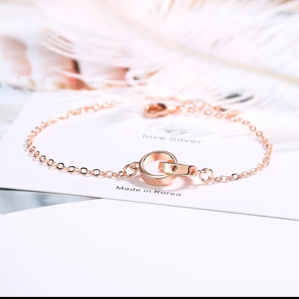 💋 925 Minimalist rose gold bracelet